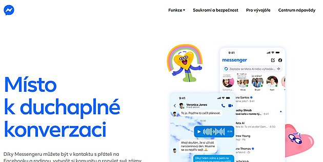 Messenger na webu už jedině přes Facebook, oznámila Meta